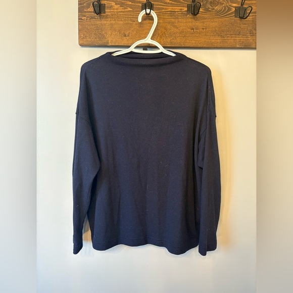 Uniqlo Navy Blue Cowl Neck Sweater size L - Picture 1 of 10